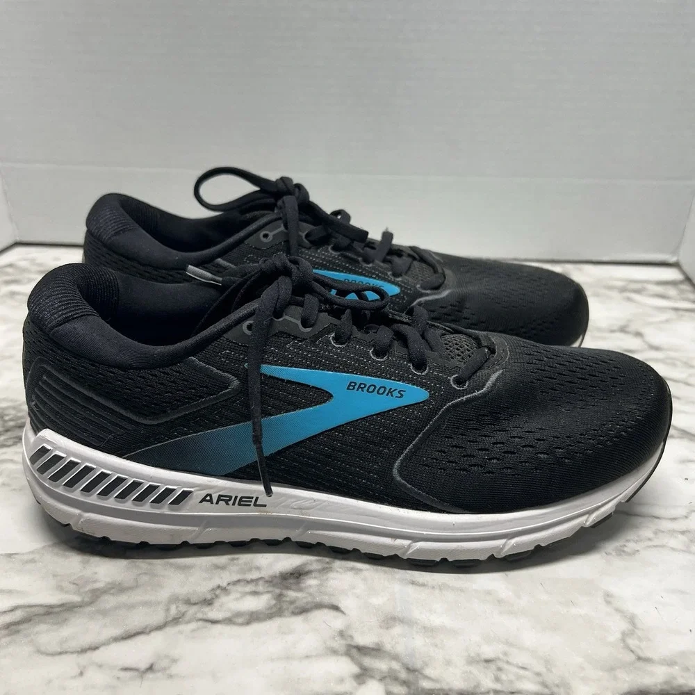 Brooks Ariel 20 Womens 11 B Black Teal Running Shoes 1203151D064 Stability
